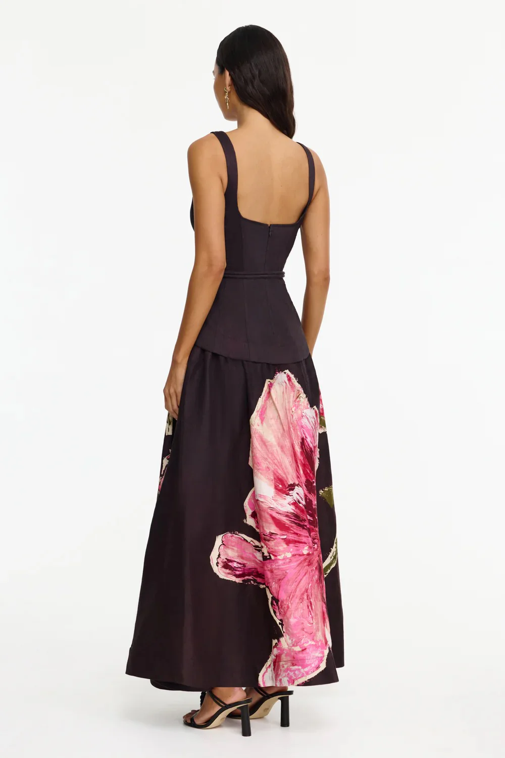 Acler Actonhill Maxi Dress - Garnet Magnolia - Image 3