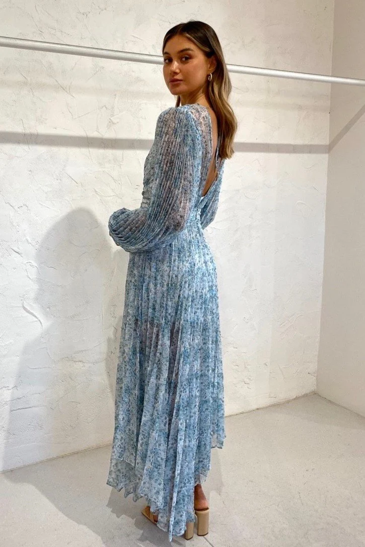 Acler Astone Dress - Blue Floral - Image 6