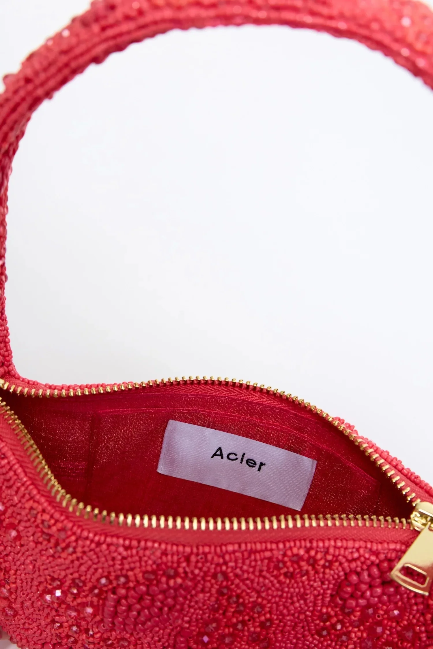 Acler Bead Birch Bag - Pomegranate - Image 3