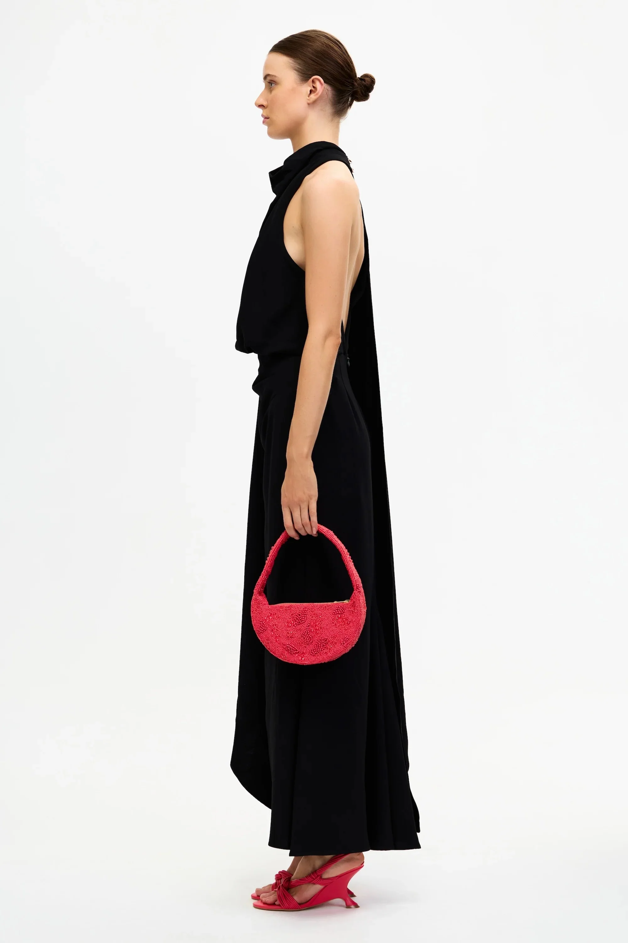 Acler Bead Birch Bag - Pomegranate - Image 4