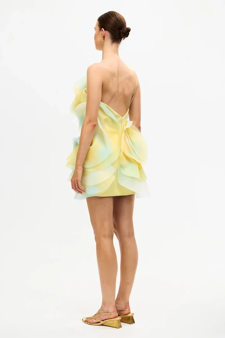 Acler Cotwall Mini Dress - Lemon Mist - Image 3