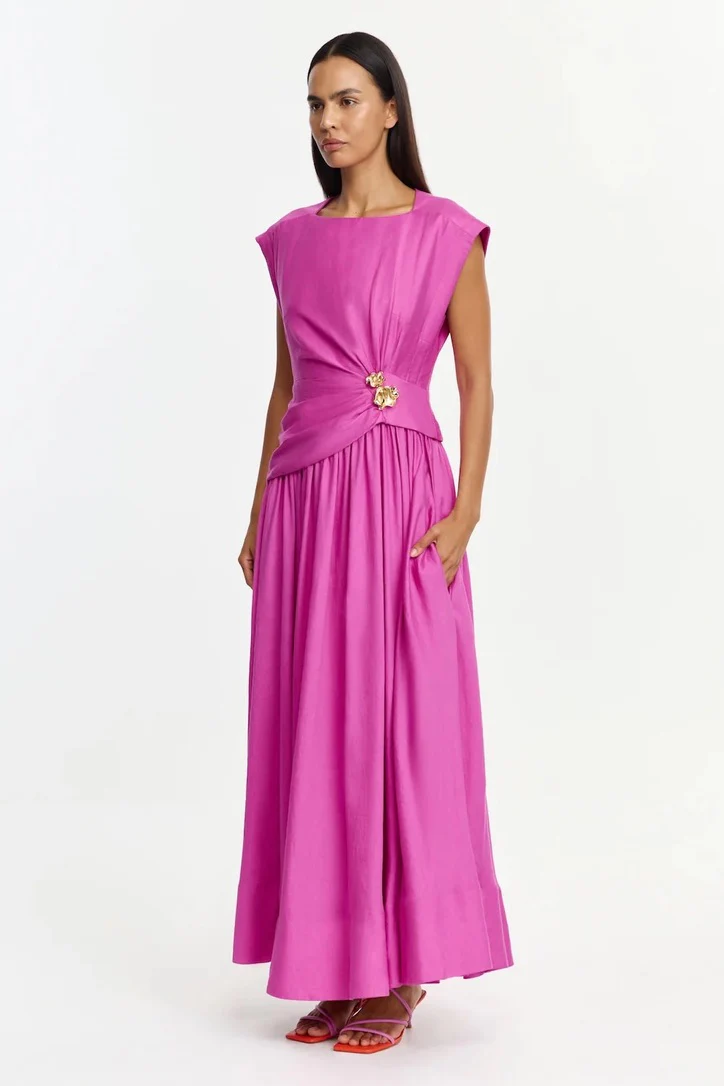 Acler Mannersly Maxi Dress - Pink Topaz - Image 2
