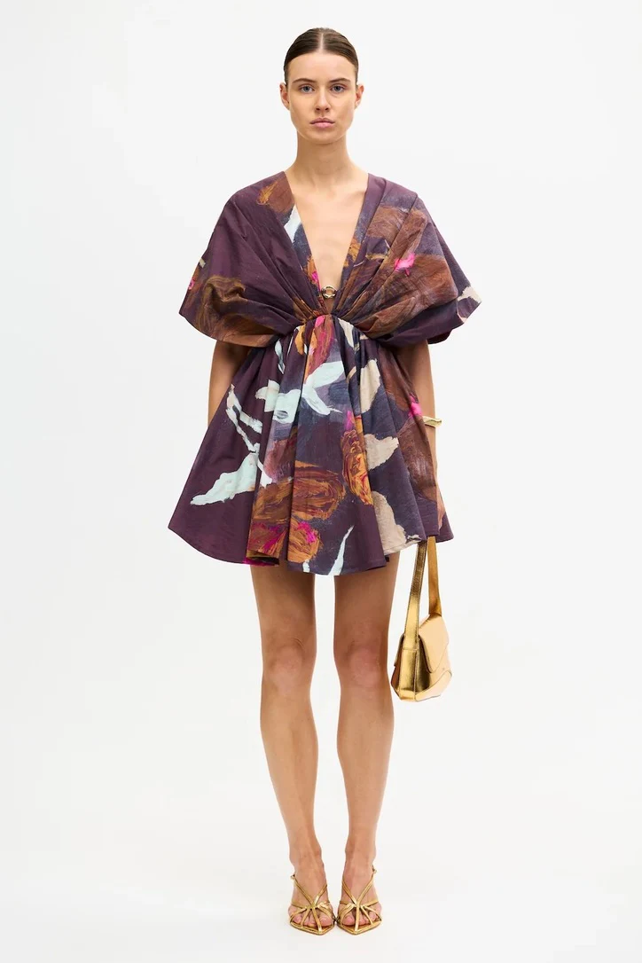Acler Northam Mini Dress - Cocoa