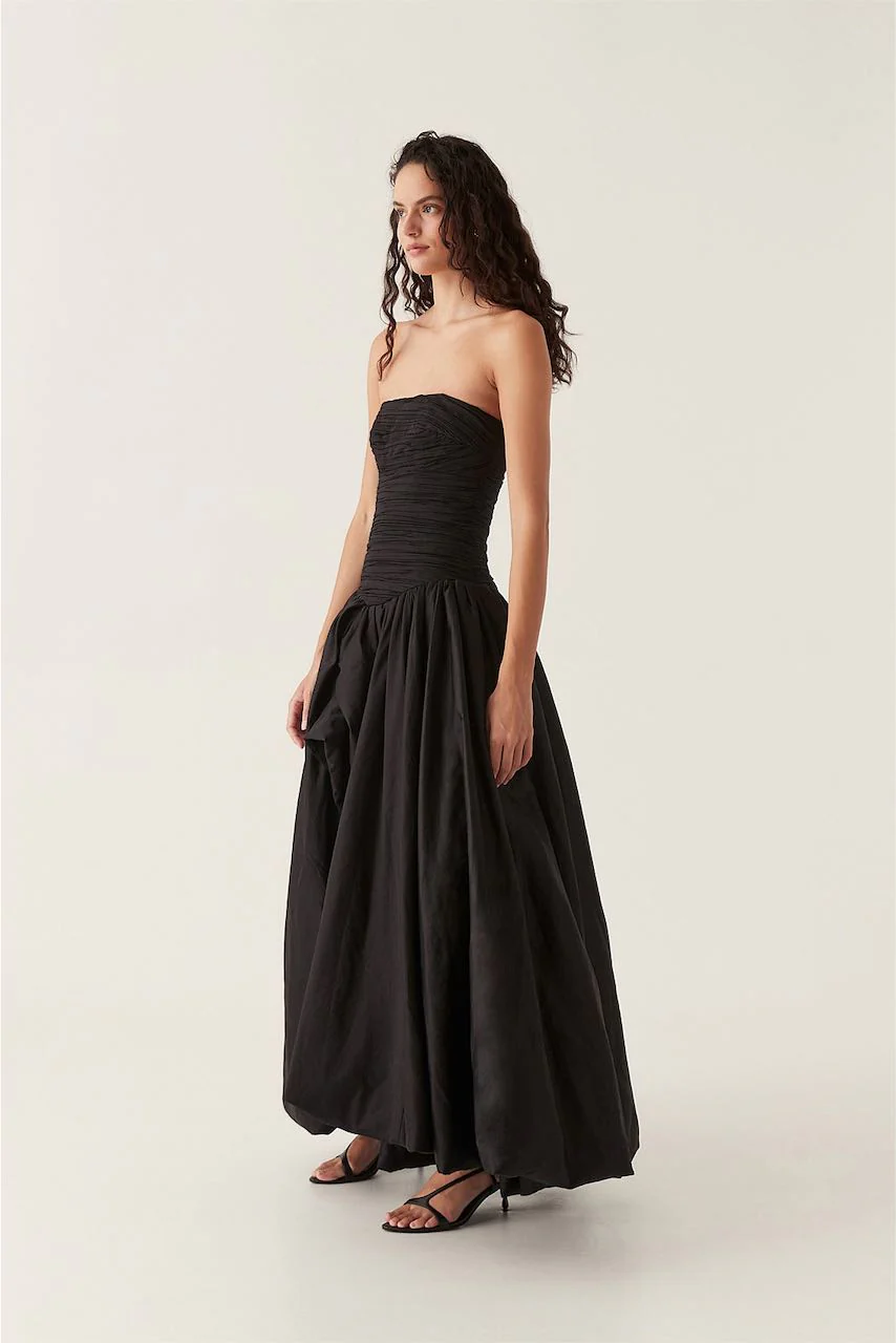 Aje Violette Bubble Hem Maxi Dress - Black - Image 4