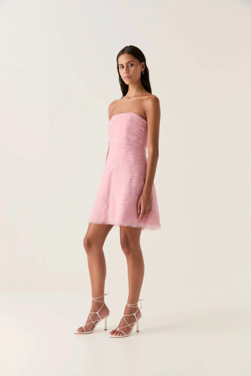 Aje Soundscape Mini Dress - Chalk Pink - Image 3