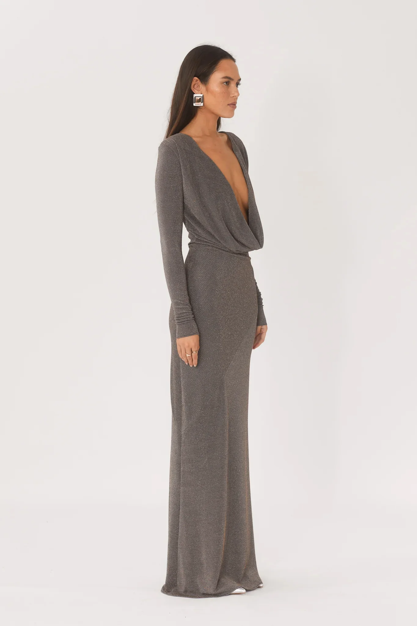 Arcina Ori Jen Dress - Metallic Grey - Image 6