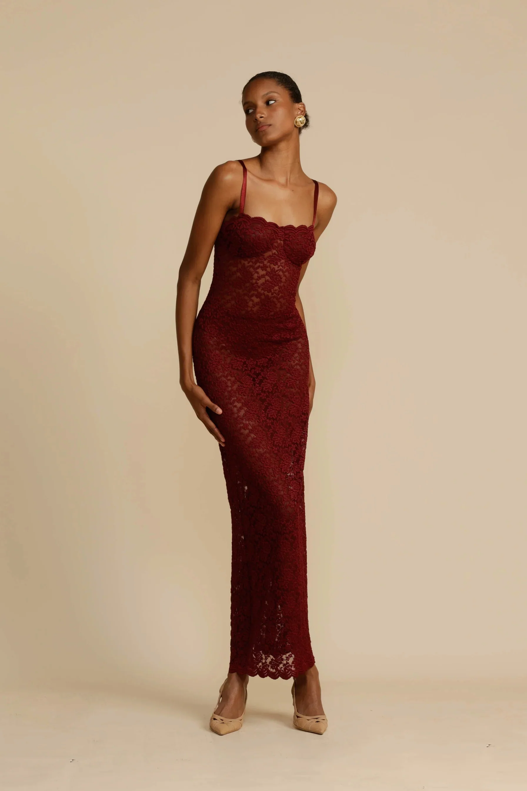 Arcina Ori Margot Dress - Wine - Image 6