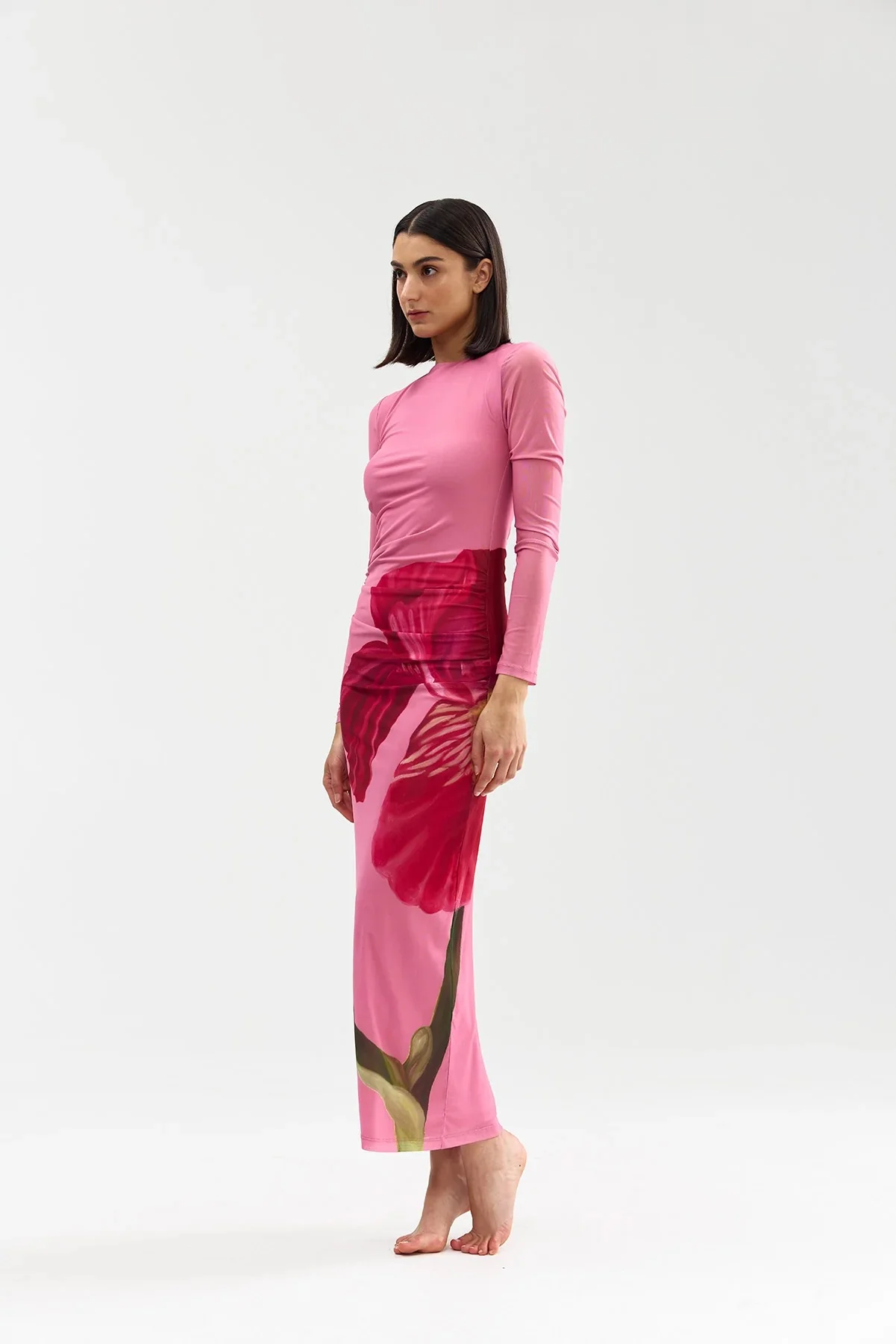 Aston Studio Ezli Mesh Dress - Dusty Iris - Image 2