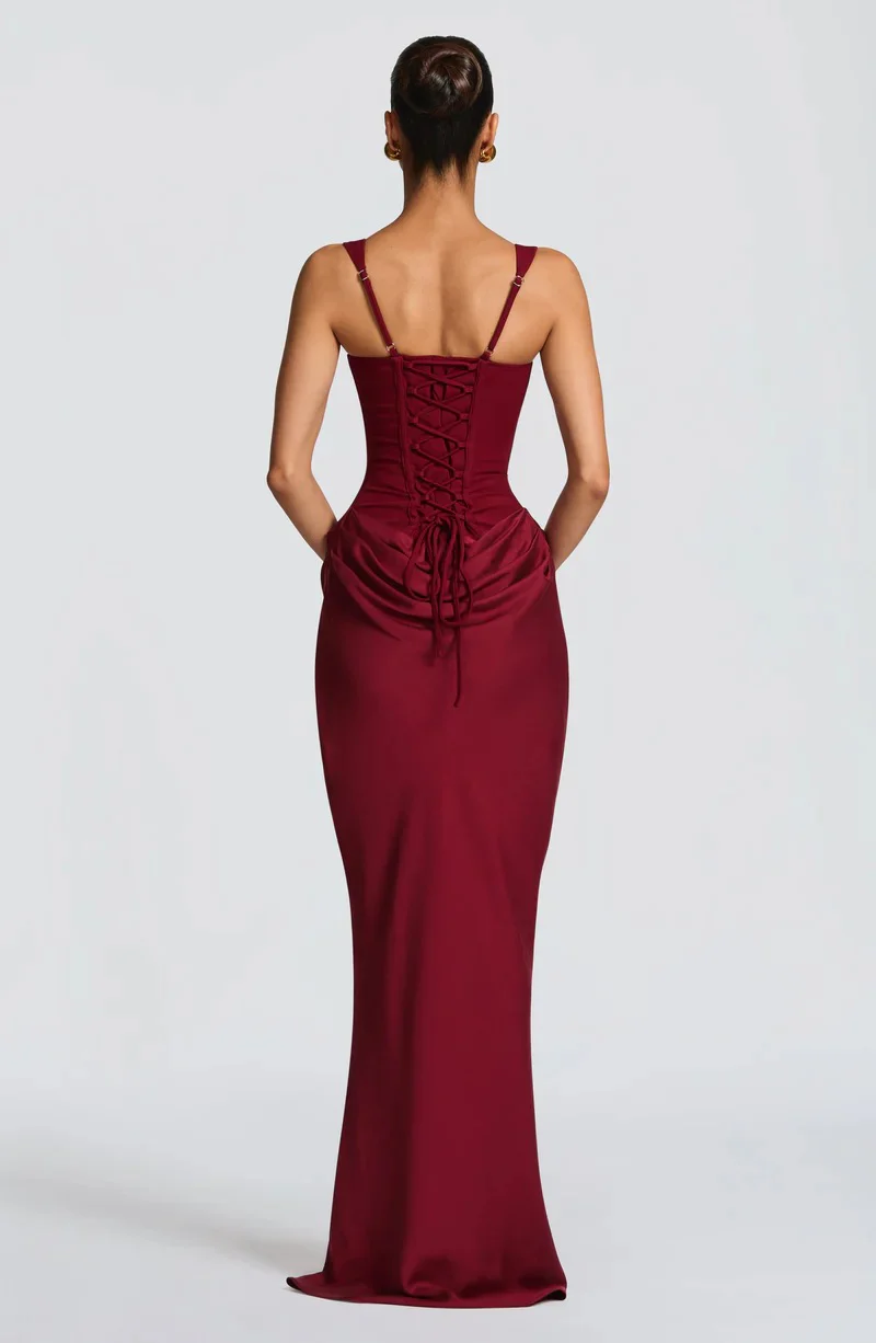 Babyboo Corneila Maxi Dress - Burgundy - Image 6