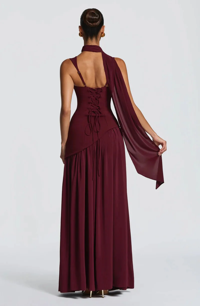 Babyboo Talulah Maxi Dress - Cherry Lacquer - Image 6