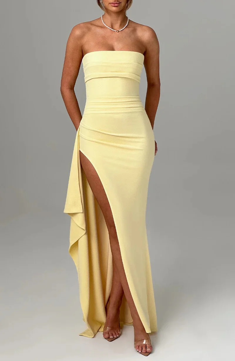 Babyboo Zafira Maxi Dress - Lemon - Image 4