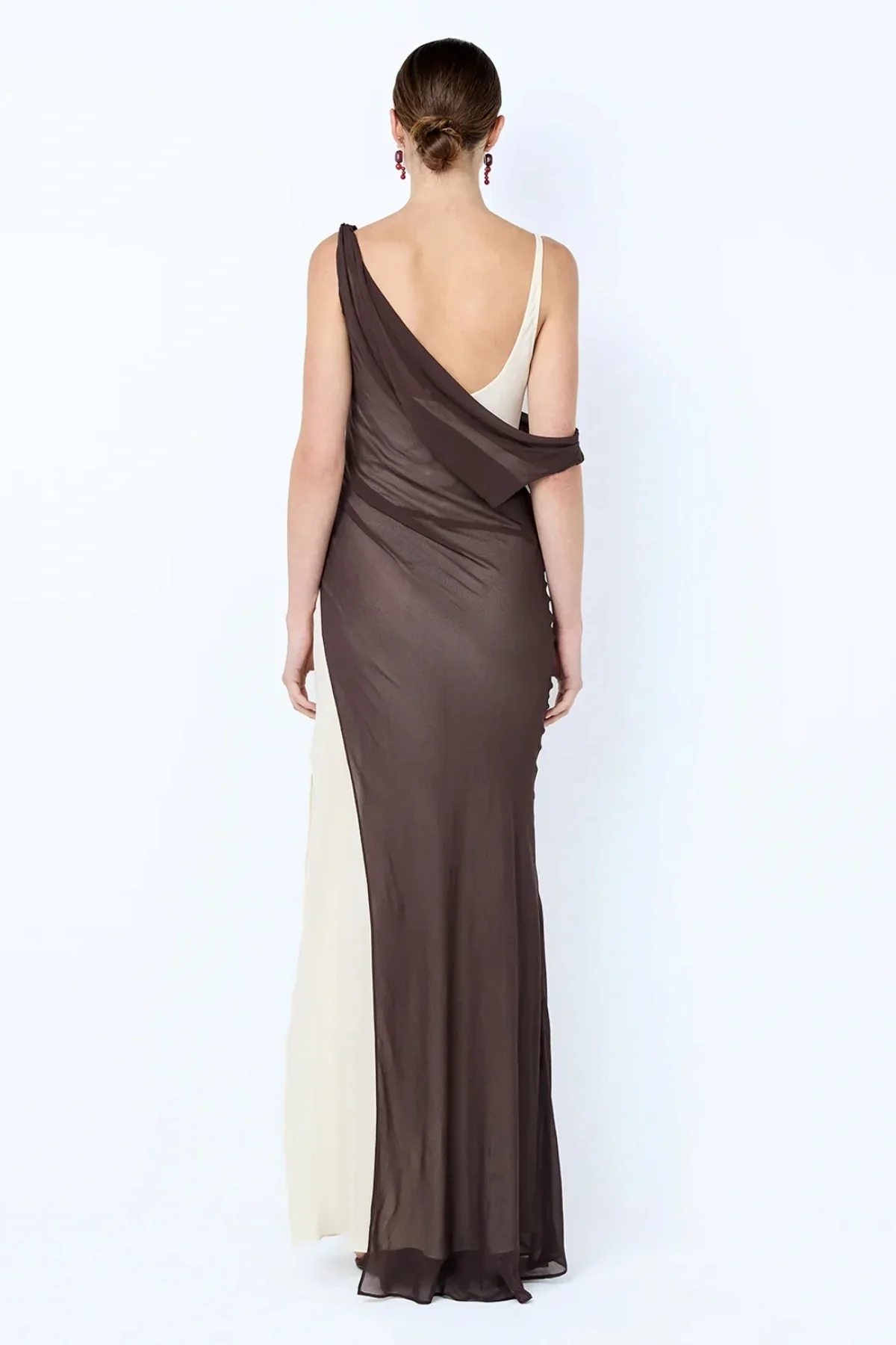 Bec & Bridge Augustin Asym Maxi- Brown & White - Image 4