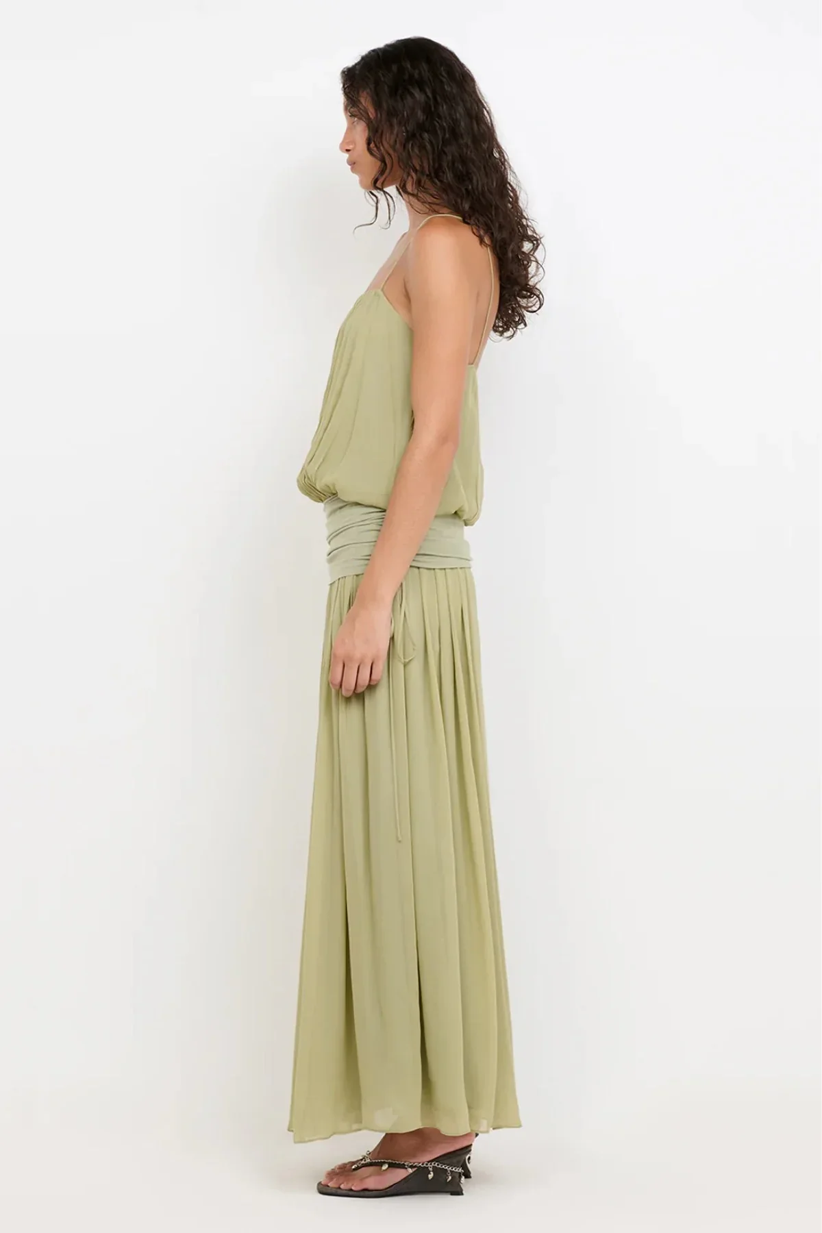 Bec & Bridge Camille Blouson Dress- Pistachio - Image 3