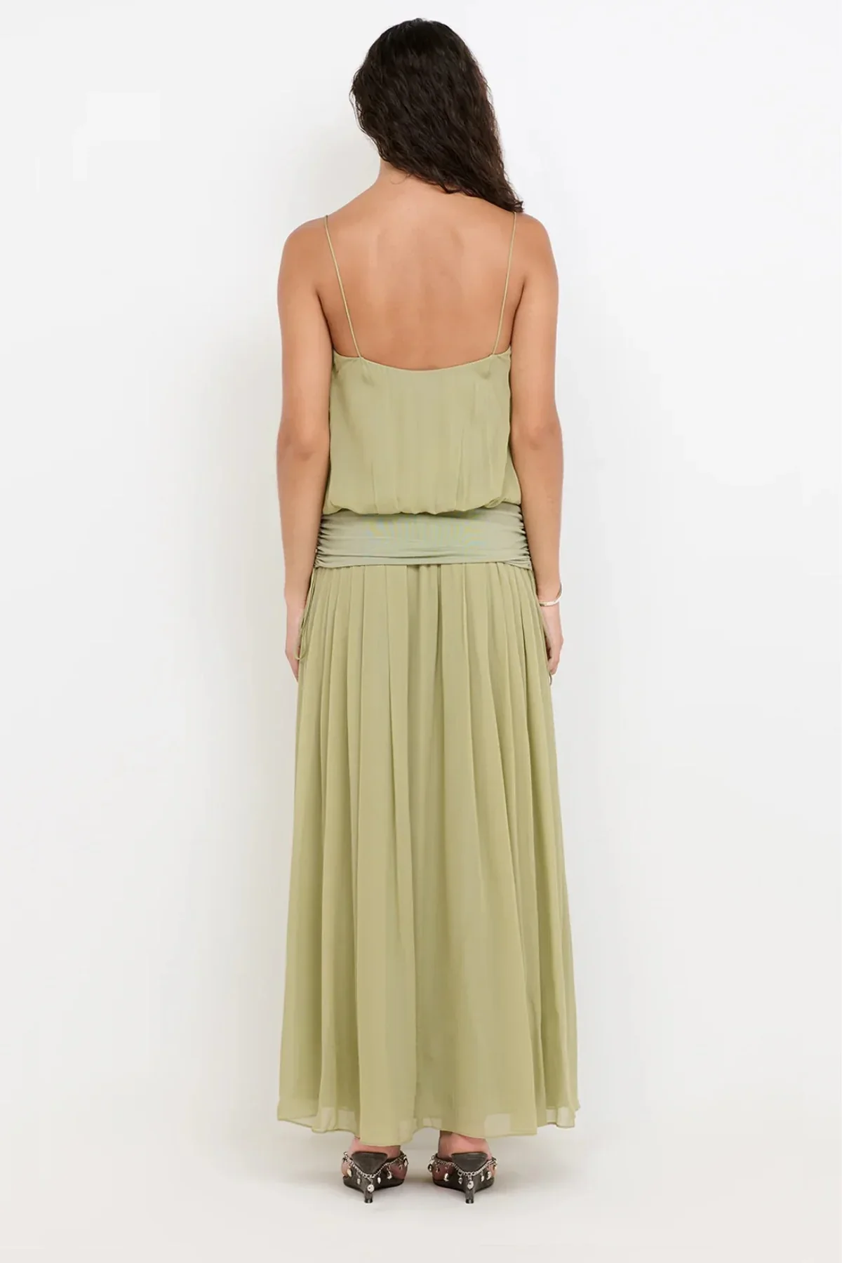 Bec & Bridge Camille Blouson Dress- Pistachio - Image 4