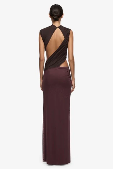 Bec & Bridge Conni Twist Maxi Dress - Aubergine/Dark Choc - Image 5