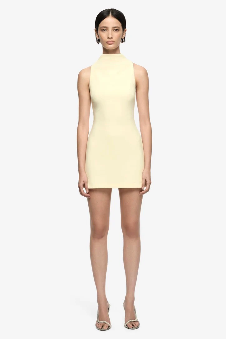 Bec & Bridge Gemma Racer Mini Dress - Lemon Sorbet