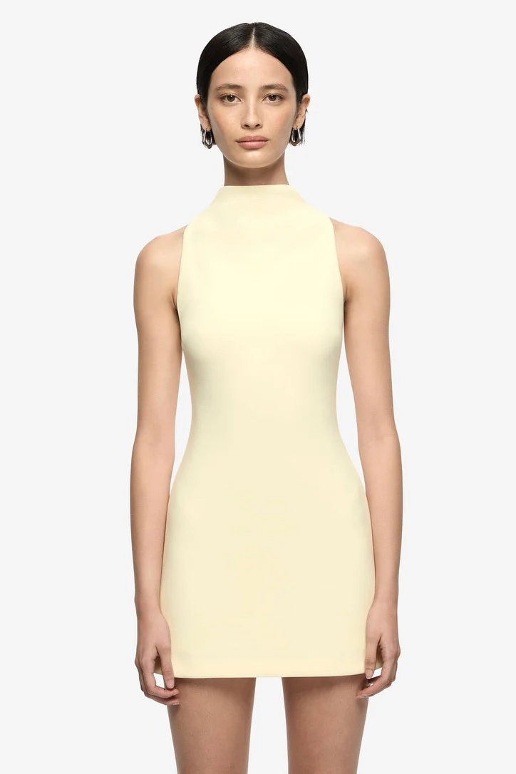 Bec & Bridge Gemma Racer Mini Dress - Lemon Sorbet - Image 2
