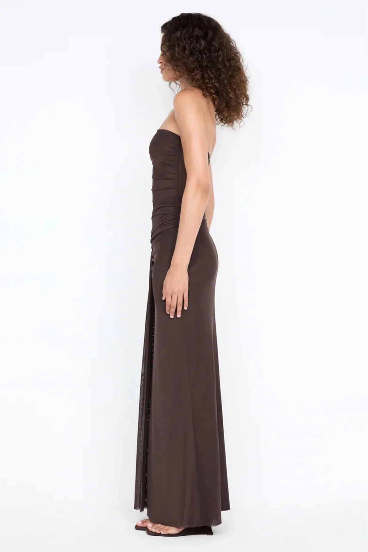 Bec & Bridge Ida Strapless Dress- Dark Chocolate - Image 4