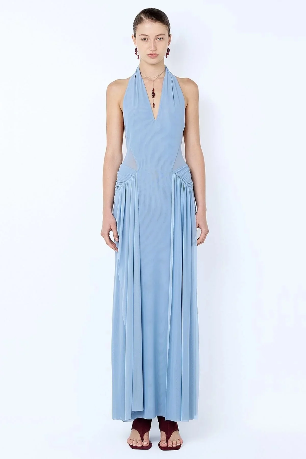 Bec & Bridge Juniper Halter Maxi Dress - Denim Blue