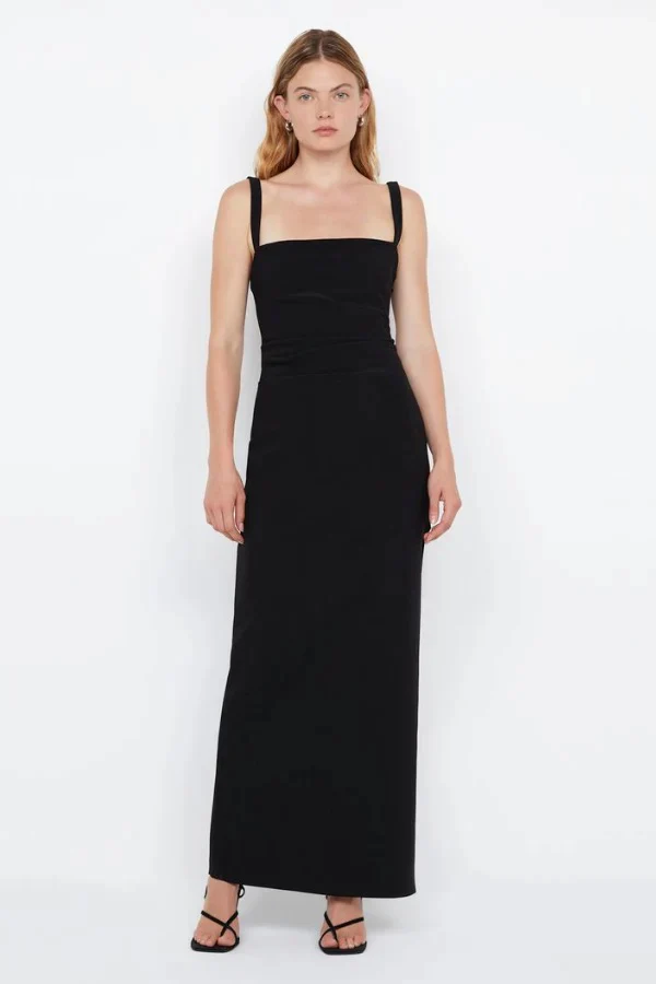 Bec & Bridge Leora Tuck Maxi Dress - Black