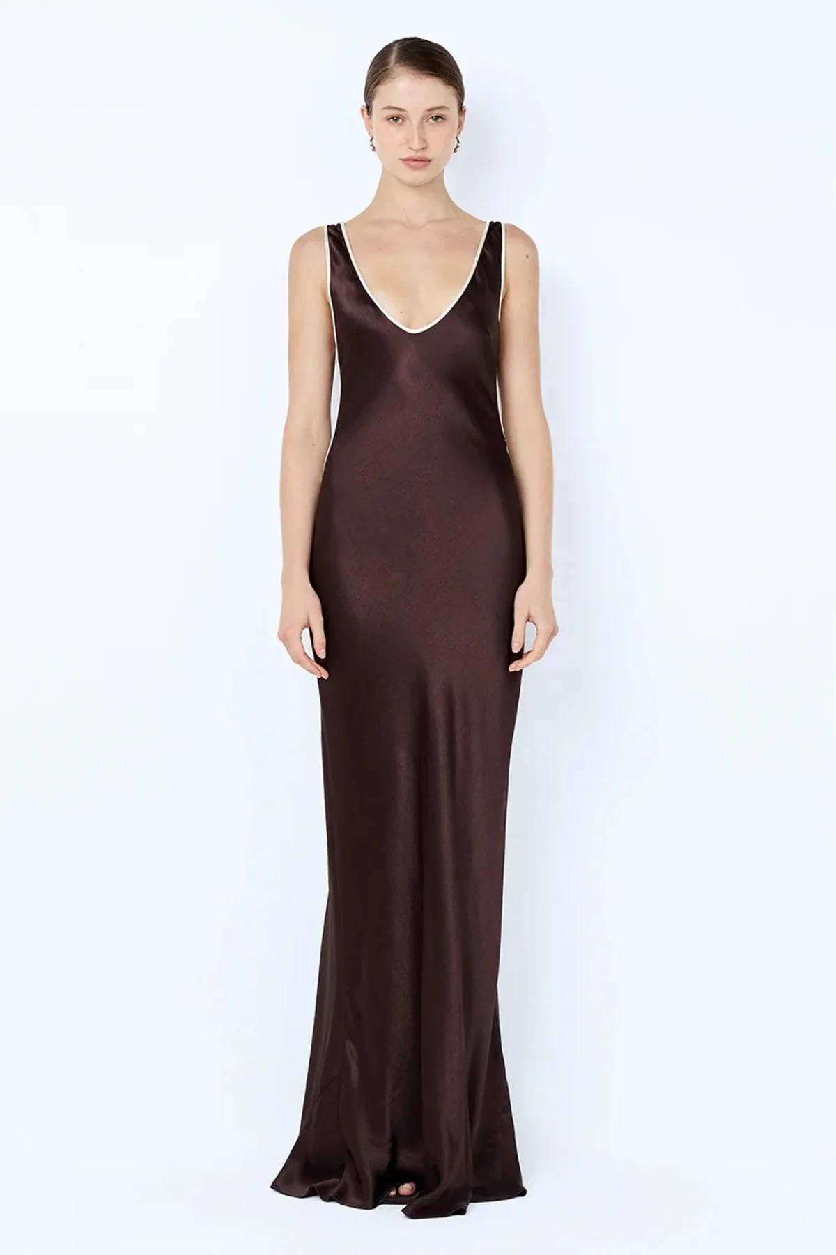 Bec & Bridge Marcy Cutout Maxi Dress- Dark Chocolate