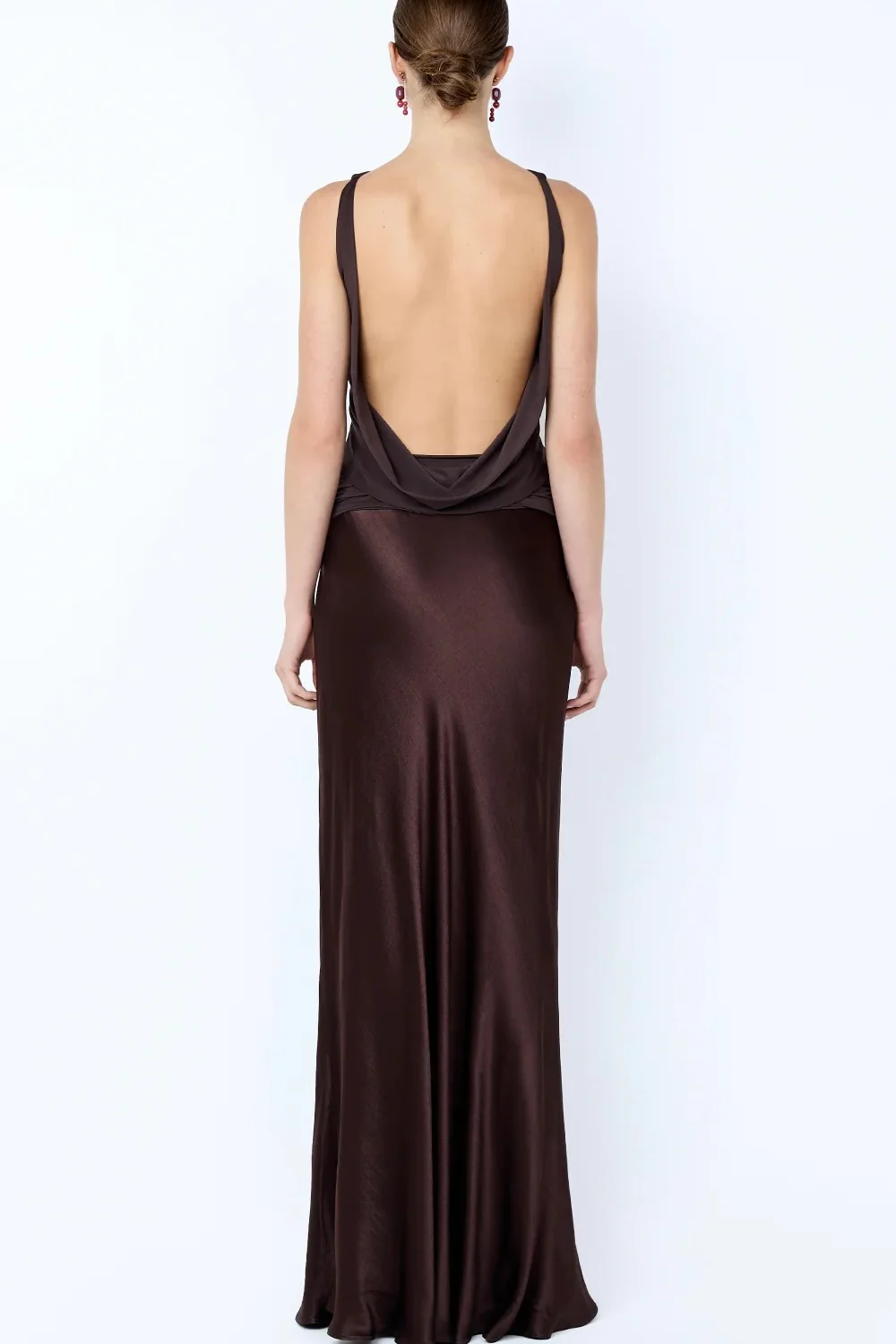 Bec & Bridge Mirabelle Cowl Maxi Dress - Dark Chocolate - Image 4