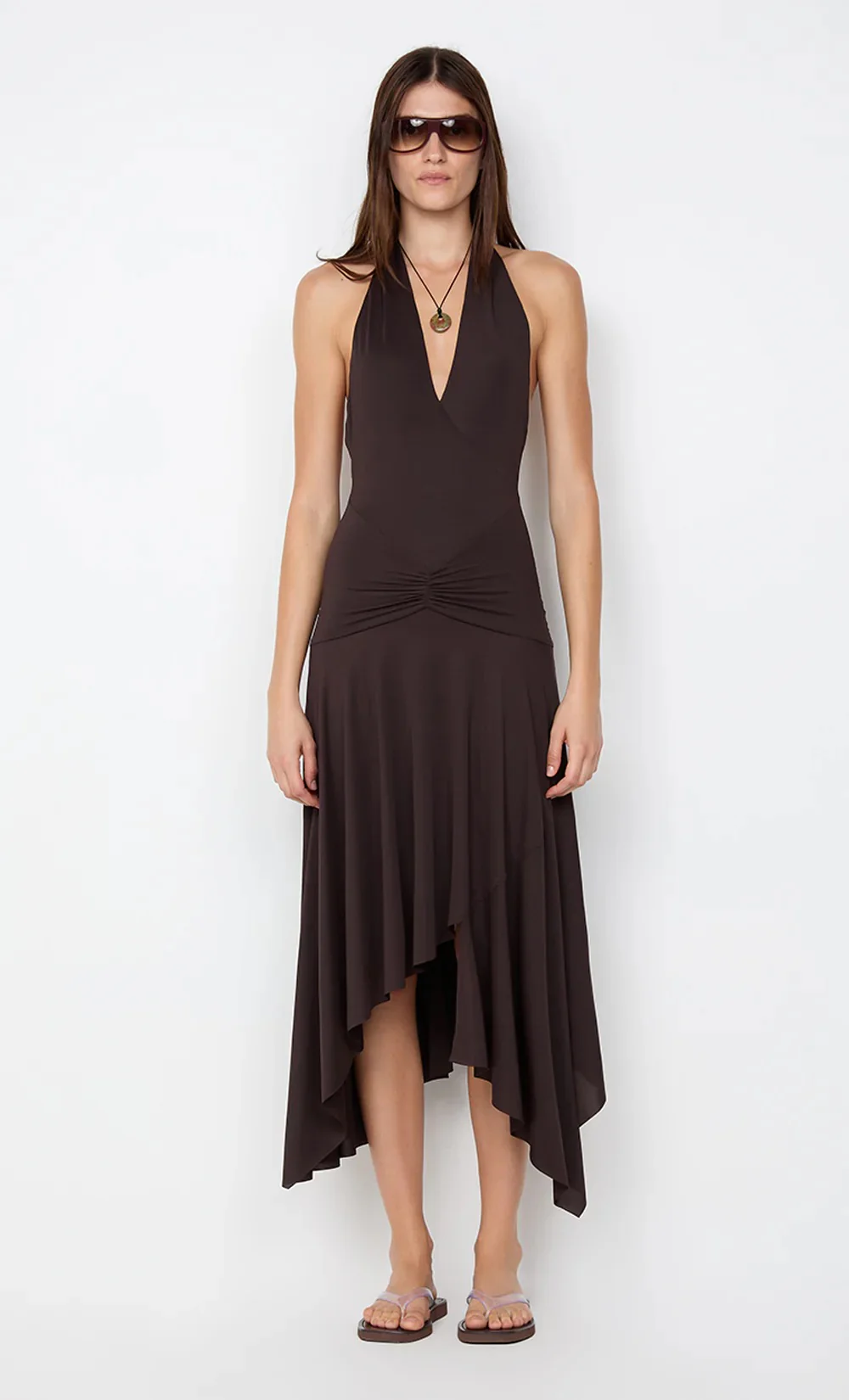 Bec & Bridge Nessie Halter Dress - Dark Chocolate - Image 2