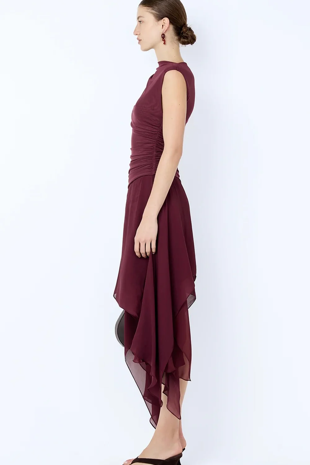 Bec & Bridge Nico Asym Midi Dress - Blackberry - Image 3