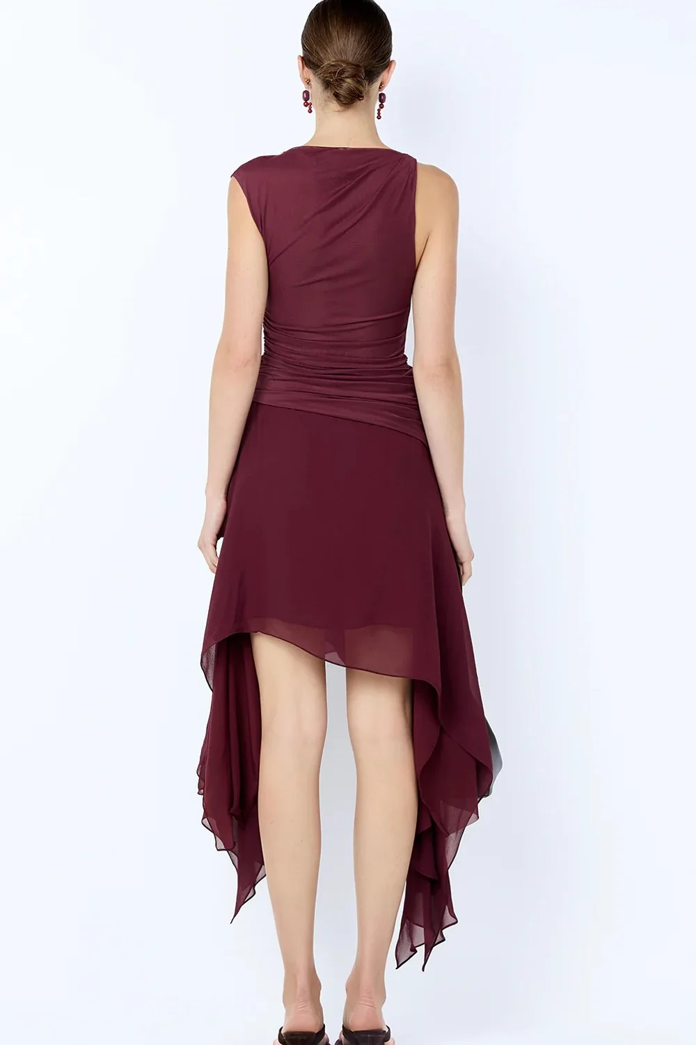 Bec & Bridge Nico Asym Midi Dress - Blackberry - Image 4
