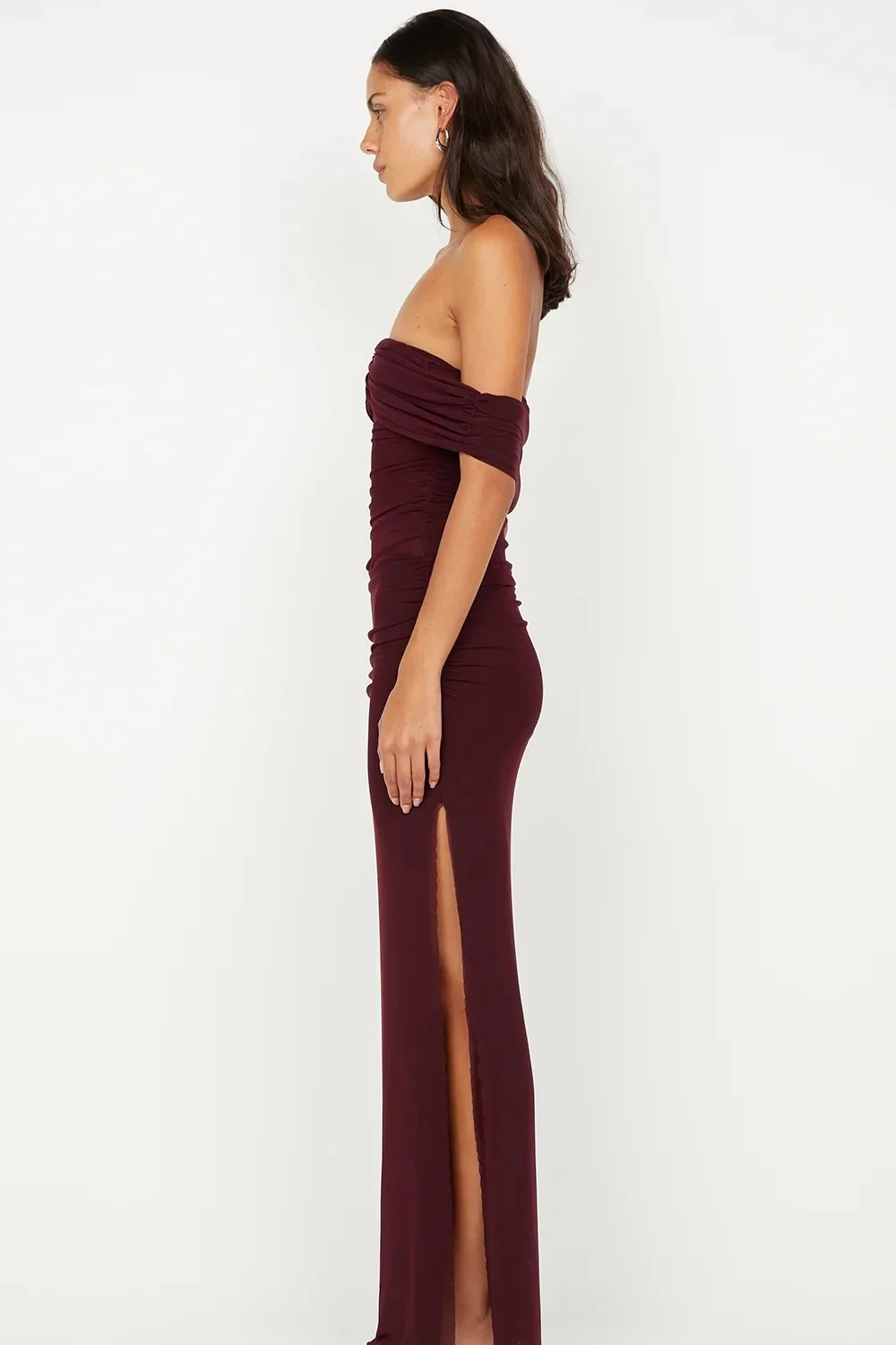Bec & Bridge Poppy Gathered Maxi Dress - Plum - Image 4