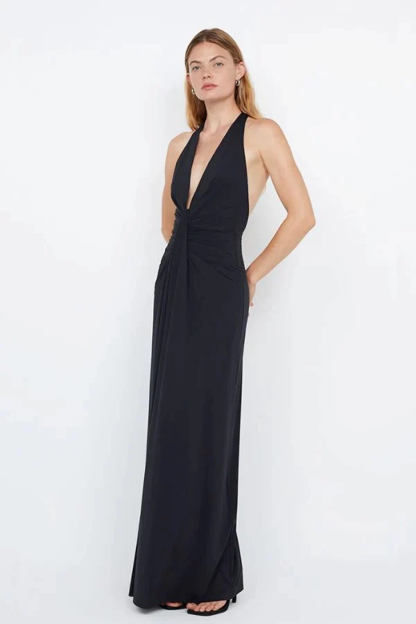Bec & Bridge Tillie Drape Maxi Dress - Black - Image 2