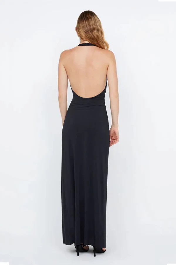 Bec & Bridge Tillie Drape Maxi Dress - Black - Image 4