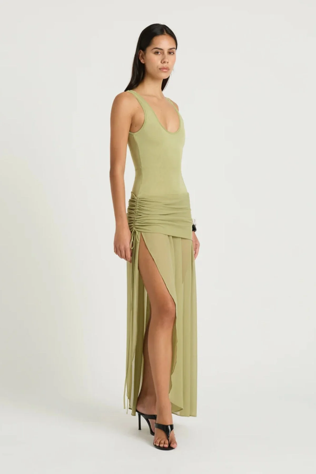 Benni Addison Maxi Dress - Pistachio - Image 4