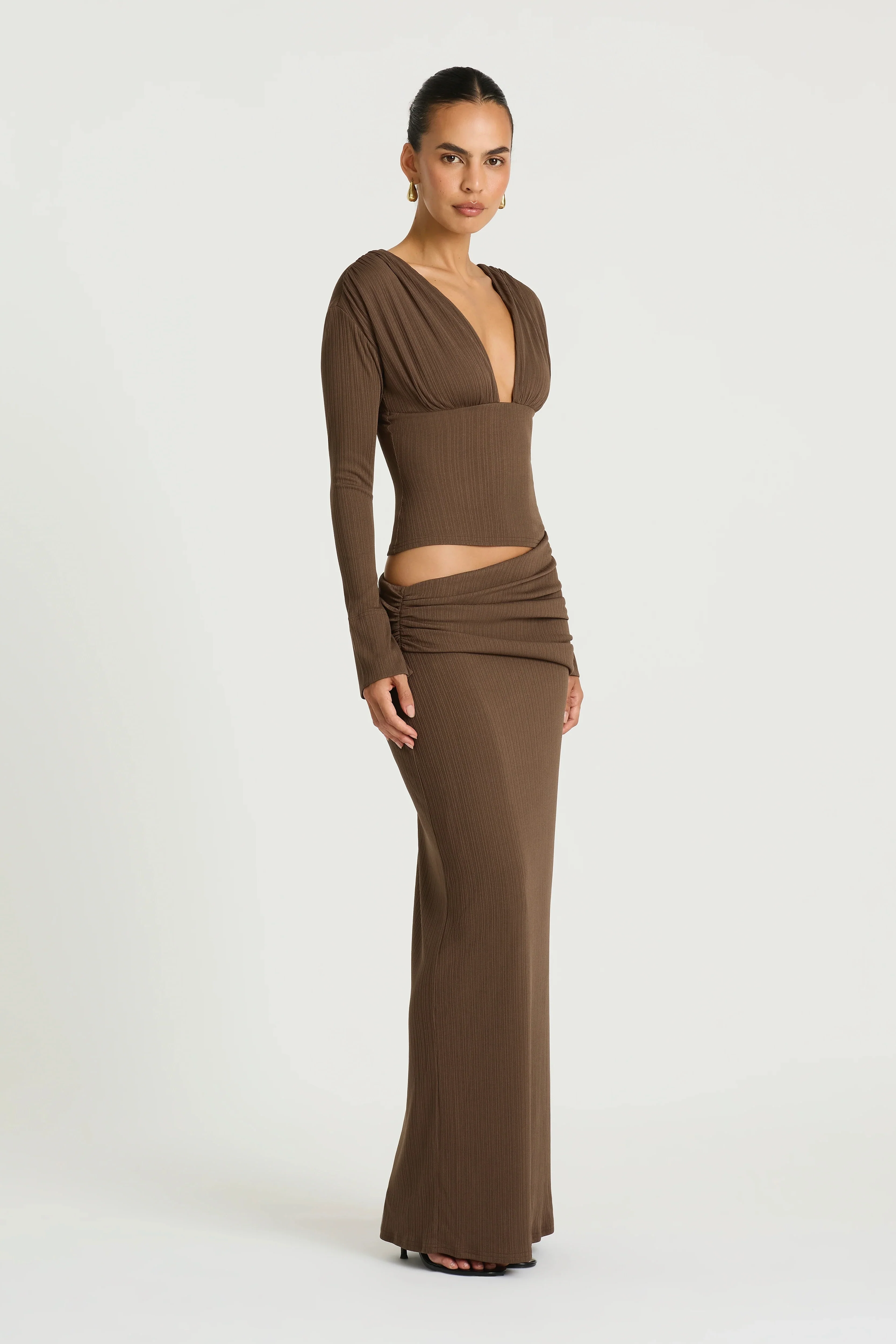 Benni Agnes Maxi Dress - Chocolate - Image 2