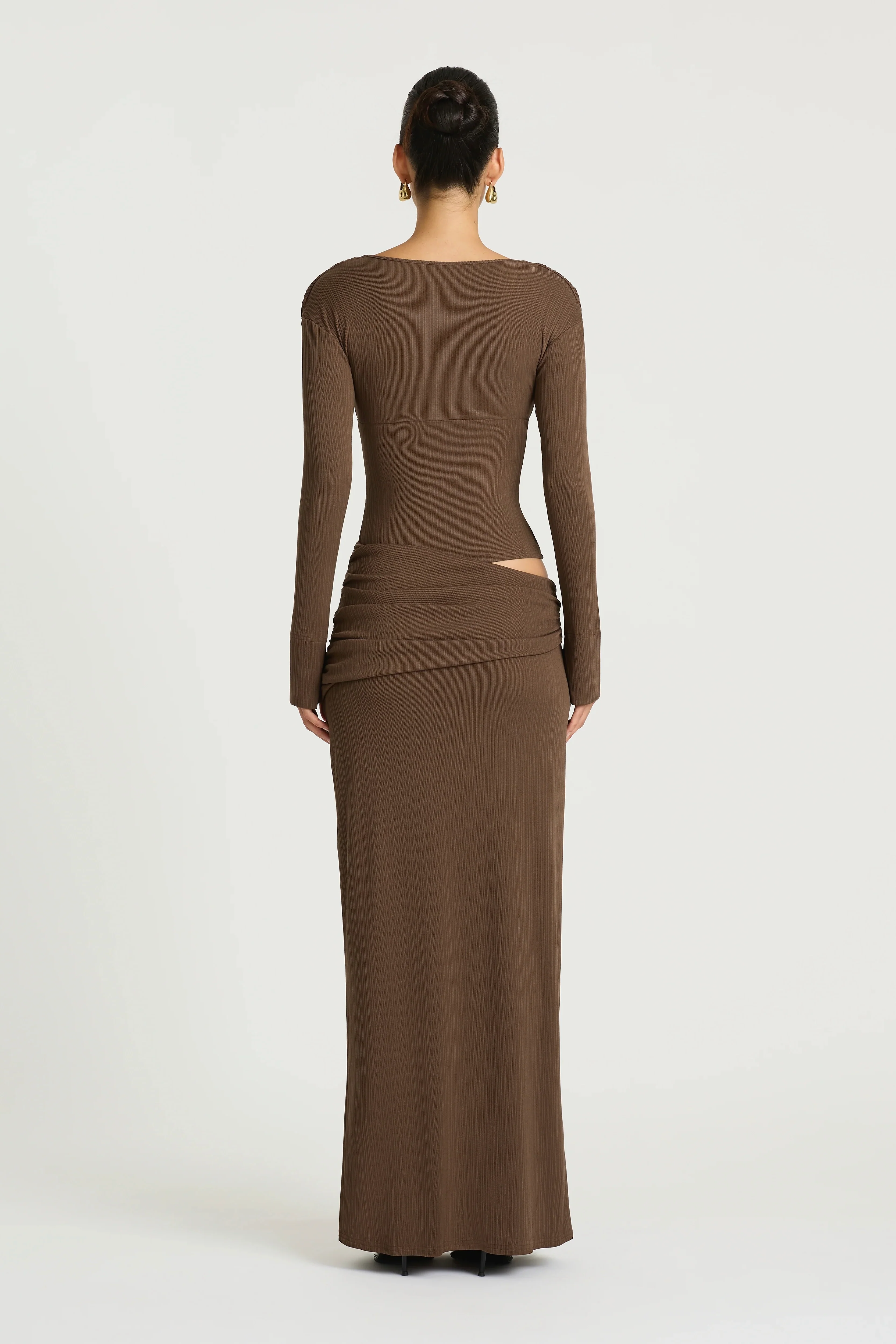 Benni Agnes Maxi Dress - Chocolate - Image 3