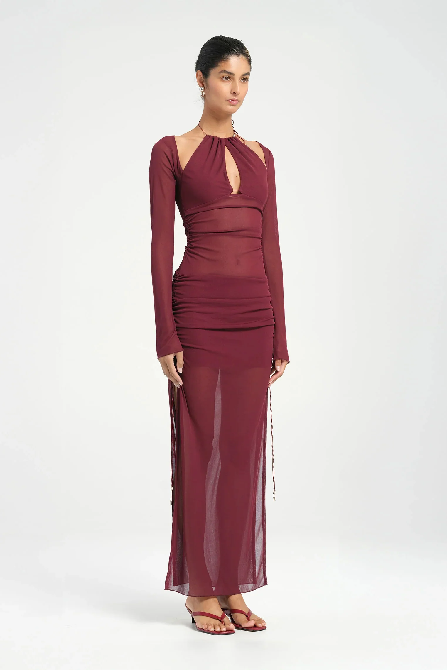 Benni Ari Cutaway Maxi Dress - Berry - Image 2