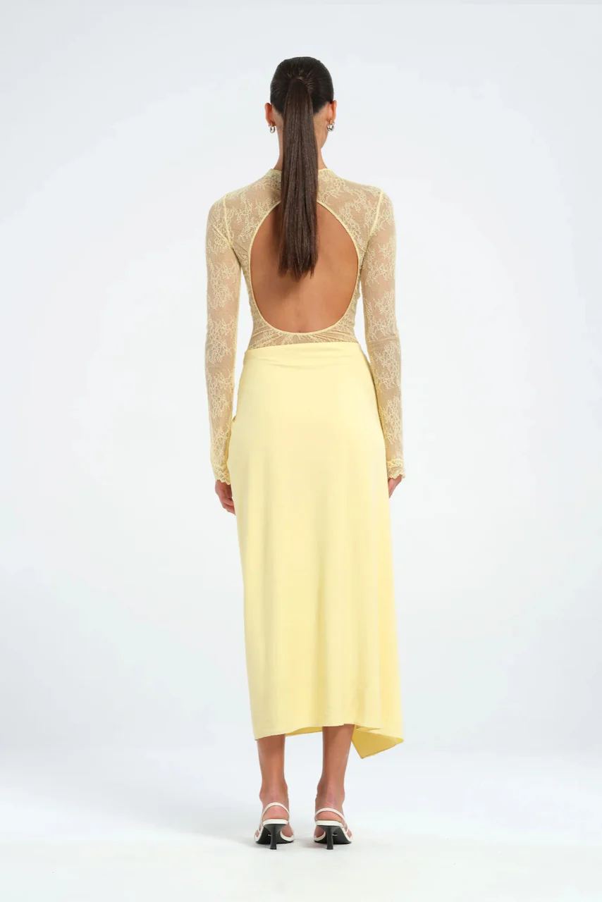 Benni Colton Midi Dress - Butter - Image 3