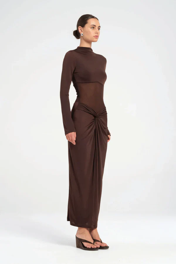 Benni Dora Maxi Dress - Chocolate - Image 2