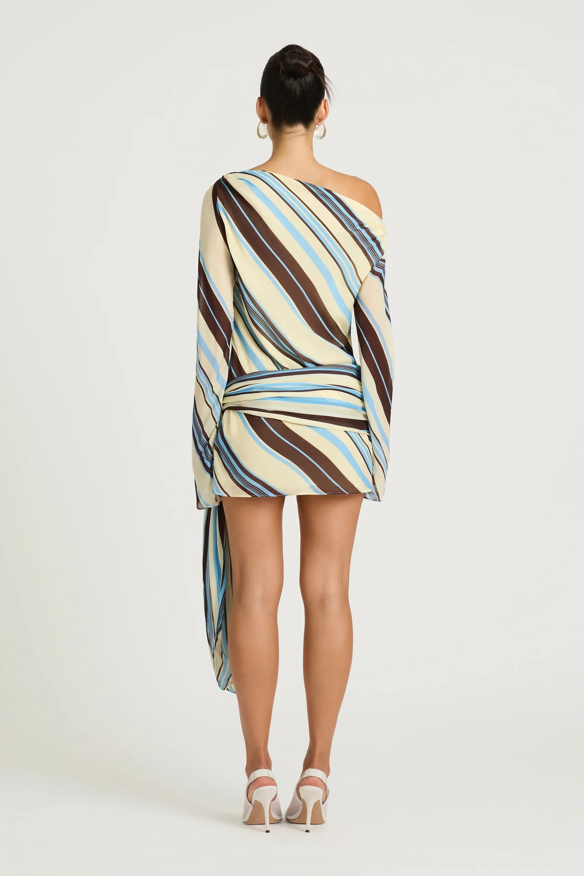 Benni Elise Mini Dress - Ocean Stripe - Image 3