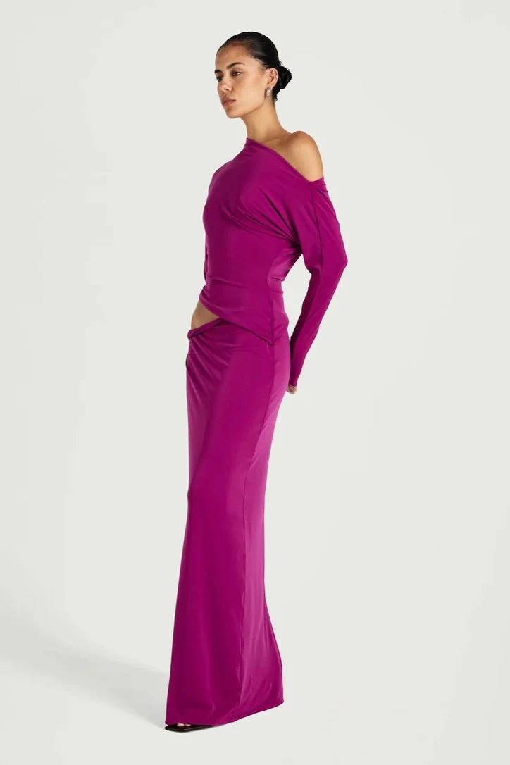 Benni Enya Maxi Dress - Fuchsia - Image 2