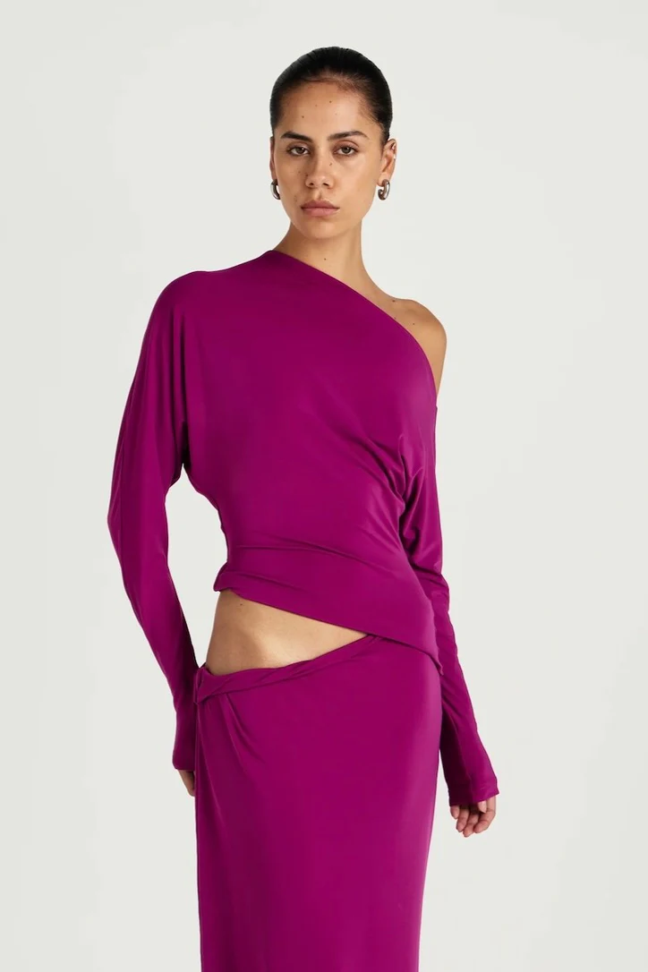 Benni Enya Maxi Dress - Fuchsia - Image 3