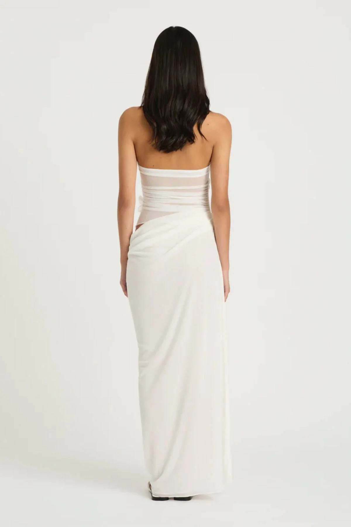 Benni Florence Maxi Dress - White Flower - Image 3