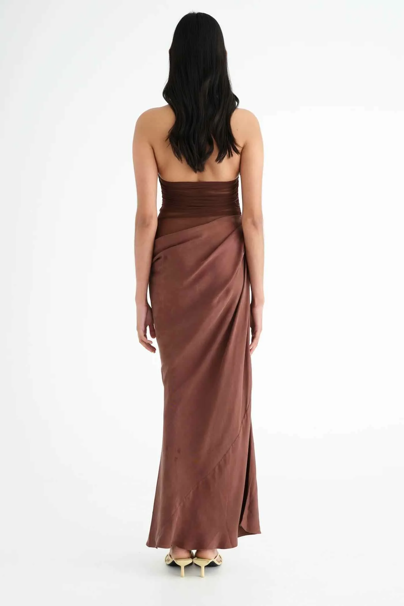 Benni Gina Maxi Dress - Chocolate - Image 4