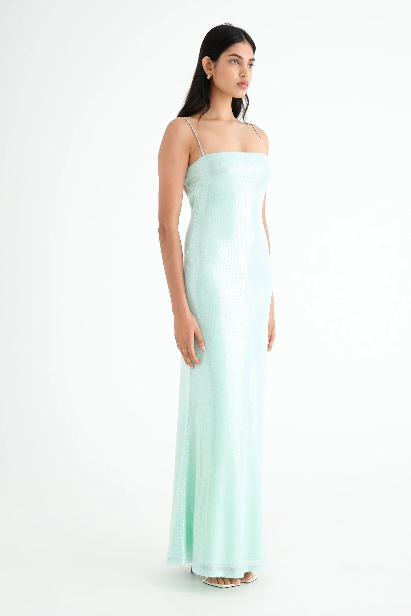 Benni Juliano Sequin Slip Dress - Aquamarine - Image 2