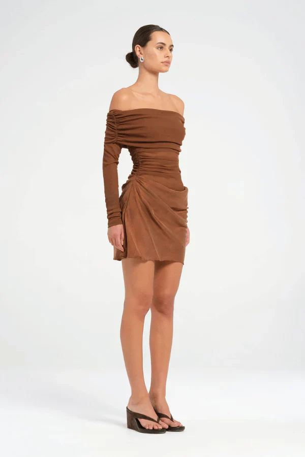 Benni Luca Mini Dress - Cocoa - Image 2