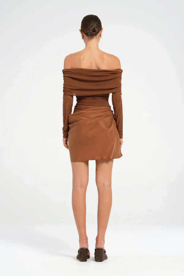 Benni Luca Mini Dress - Cocoa - Image 3
