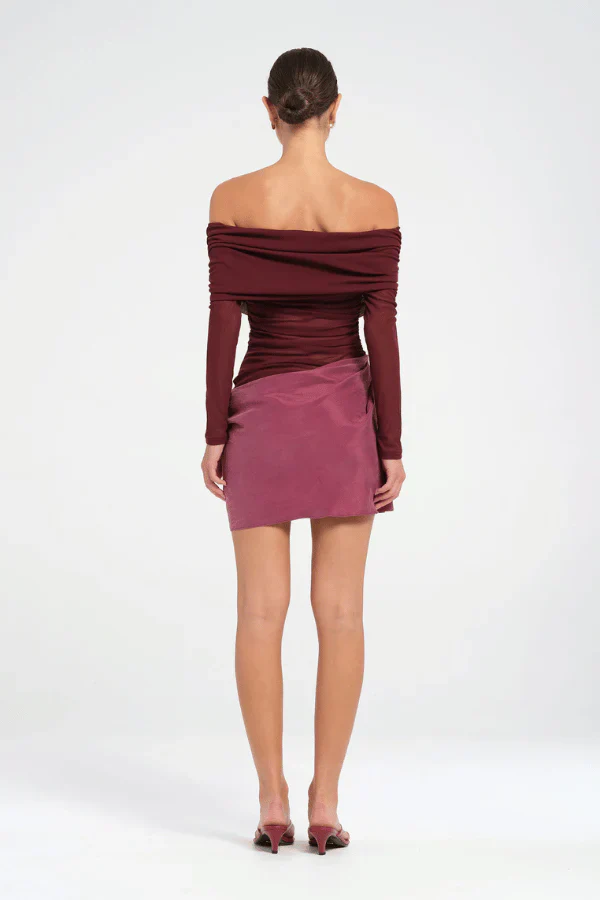 Benni Luca Mini Dress - Plum - Image 3