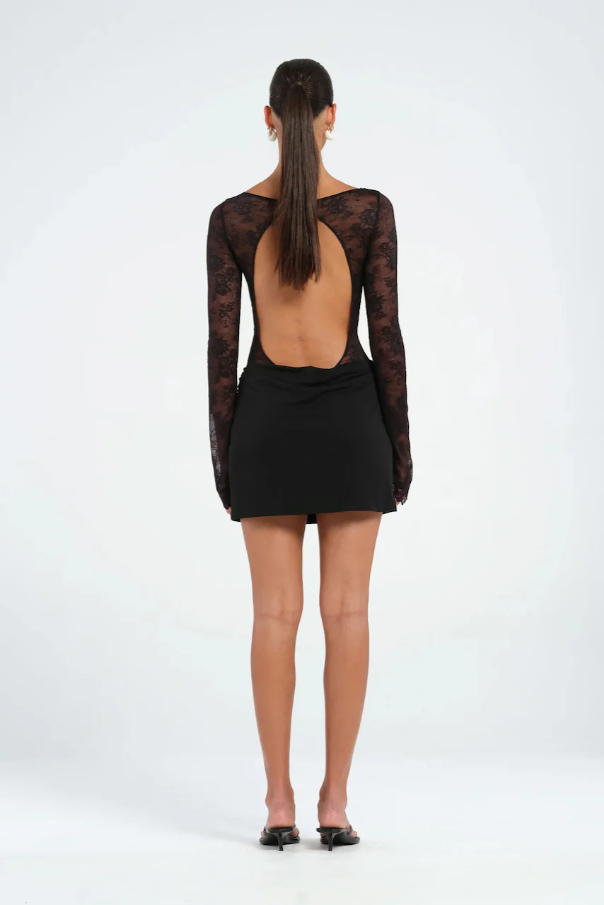 Benni Oskar Mini Dress - Black - Image 3