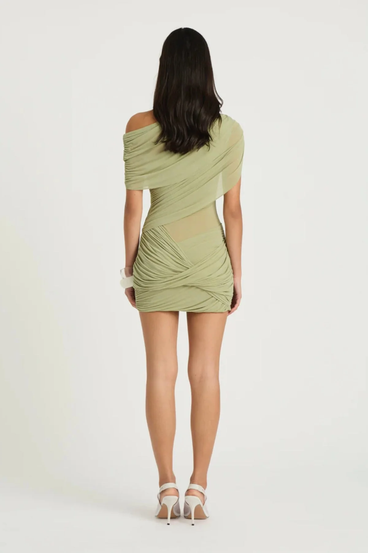 Benni Otto Mini Dress - Pistachio - Image 3
