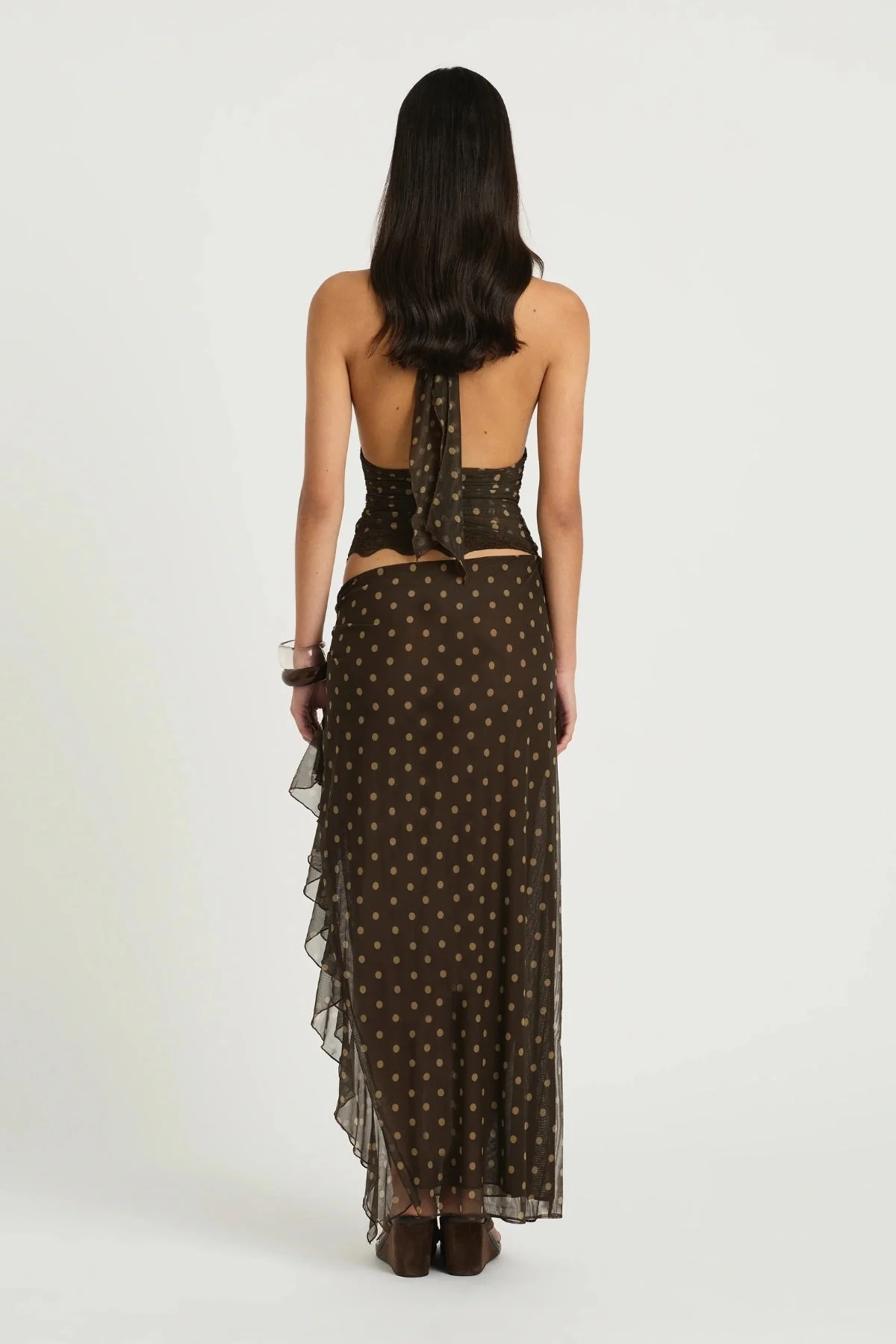 Benni Penelope Halter Maxi Dress - Espresso Spot - Image 4